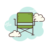cloud style campingstuhl icon
