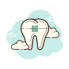cloud style dental braces icon