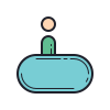 color hand drawn style 움직이는 보도 icon