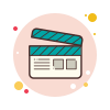 bubbles style clapperboard입니다 icon