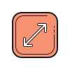 Diagonal skalieren icon