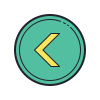 color hand drawn style 원 셰브론 왼쪽 icon