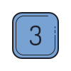 color hand drawn style 3 icon