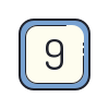 color hand drawn style 9 icon