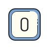 color hand drawn style 0 icon