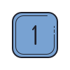 color hand drawn style 1 c icon