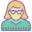 cute color style school director icon