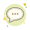 bubbles style sprechblase mit punkten icon