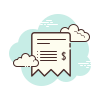 cloud style bill icon