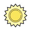 color hand drawn style verano icon