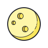 color hand drawn style 보름달 icon