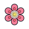 color hand drawn style spring icon
