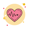 bubbles style heart with pulse icon