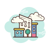 cloud style 시티 icon