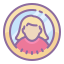 Circled User Female Skin Type 3 icon