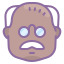 cute color style old man skin type 6 icon