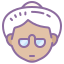 cute color style alte frau hauttyp 4 icon