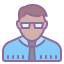 cute color style school director male skin type 5 icon