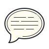 color hand drawn style message icon