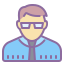 cute color style schulleiter männlicher hauttyp 7 icon