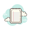 cloud style note icon