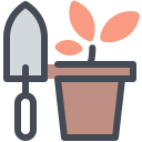 pastel color style gardening plant icon
