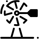 pastel glyph style windmill farm icon