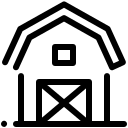 pastel glyph style farm icon