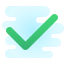 cute clipart style done icon