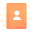 cute clipart style contacts icon