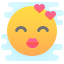 cute clipart style kiss : * icon