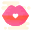 cute clipart style lips icon