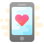 cute clipart style love message icon
