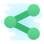 cute clipart style share icon