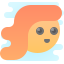 cute clipart style 사용자 여성 icon