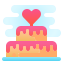 cute clipart style gâteau de mariage icon