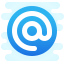 cute clipart style email sign icon
