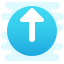 cute clipart style move up icon