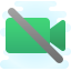 cute clipart style no video icon