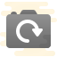 cute clipart style girar la cámara icon