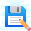 cute clipart style save as icon