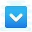 cute clipart style drop down icon
