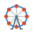 color style ferris wheel icon