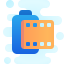 cute clipart style carrete de fotos icon