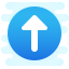 cute clipart style upward arrow icon