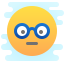 cute clipart style nerd icon