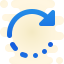 cute clipart style 오른쪽으로 회전 icon