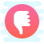 cute clipart style thumbs down icon