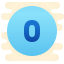 cute clipart style circled 0 icon