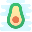 cute clipart style avocado icon